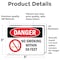 Signmission No Smoking Within 50 Feet Danger Sign, Vinyl Decal, 5in W x 3.5in L, 2PK OS-2PACK-DS-D-35-L-1481 - alternate 8